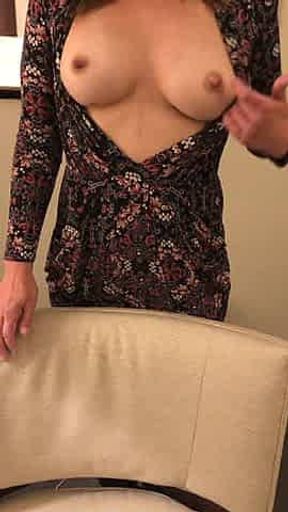 Wife hotel lobby flash