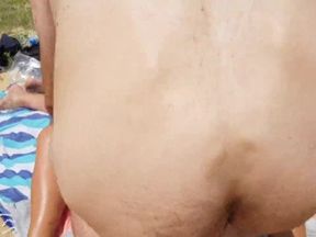 Dogging beach cum stranger