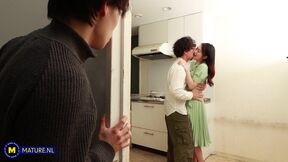 Japanese MILF cheats on her husband with a strapping young lad