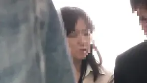 Slutty Japanese Beauties Give Blowjob To Man On Crowded Bus Ride