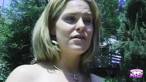 Blonde MILF with Hairy Pussy&#x270C; and Fake Boobs Gets Outdoor Pool Fuck
