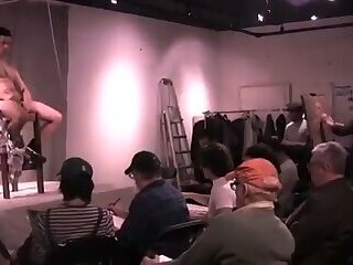 Rafael Alencar Posing Nude For A Group Of Artists