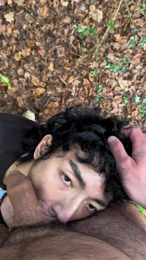 Twink Fucked in Woods by the Tall Brit