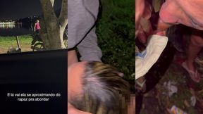 abordou motoboy na lagoa, se exibiu e foi mamar atras da moita com corninho manso registrando