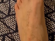 12 hour shift sweaty sock pull off showing off my male soles and toes