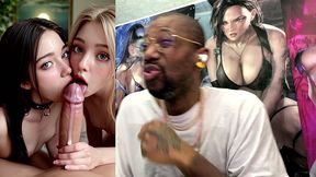 tight petite teen girls making a hard goon cock cum extremely fucking hard, ai generated