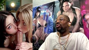 tight petite teen girls making a hard goon cock cum extremely fucking hard, ai generated