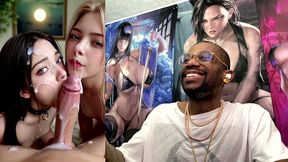 tight petite teen girls making a hard goon cock cum extremely fucking hard, ai generated