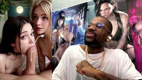 tight petite teen girls making a hard goon cock cum extremely fucking hard, ai generated