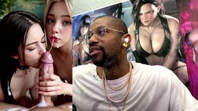 tight petite teen girls making a hard goon cock cum extremely fucking hard, ai generated