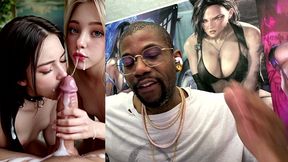tight petite teen girls making a hard goon cock cum extremely fucking hard, ai generated