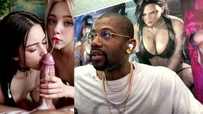tight petite teen girls making a hard goon cock cum extremely fucking hard, ai generated