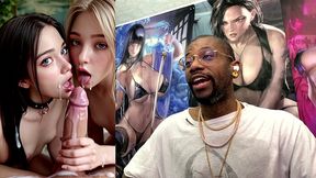 tight petite teen girls making a hard goon cock cum extremely fucking hard, ai generated