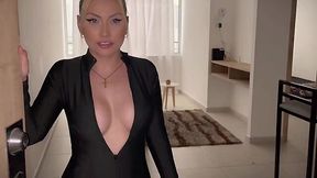 Gave his busty neighbor his hard dick instead of a lollipop POV