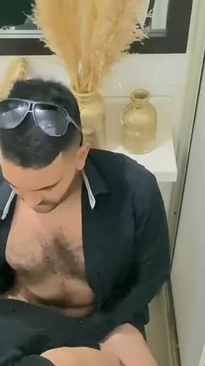 Cruising Thug Fucks Effeminate Gay Asshole Hard Bareback in Gas Station Bathroom, Cums Inside His Ass