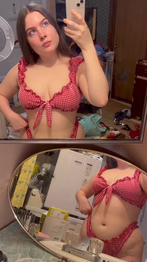 Cute panties tease thick on onlyfans brunette