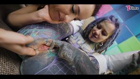 crazy anal threesome - anuskatzz double penetrated - boy & dominatrix with strap on - dp,gape, atm, prolapse - zf026