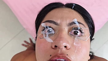 Cum in eyes with eye speculum