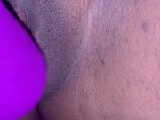Ebony Masturbates to orgasm with contraction