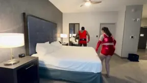 Wrestler Serenity Willow faces off against Mr. Starr in a steamy title match