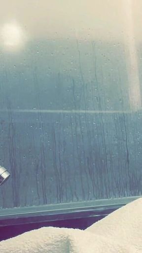 Pale White Skin Redhead Flatmate Caught Pissing in the Shower