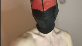 I got myself a new mask and decided to break it in with a dildo cum session