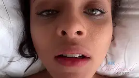 After Holly Gives You A Footjob She Sits Her Tight Little Ass On Your Cock