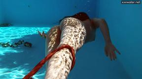 ”Flirty tight perfect sexy girl swimming gymnastics”