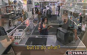 Wild cuban chick fucks for money back in my office