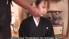 Subtitled mourning Japanese housewife Aya Otosaki debt payback