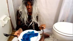 Teen Ladyboy Eats Twitter &amp_ Plays and Masturbates Hard In Lingerie Dress Cums Self. Preview