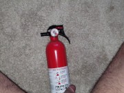 silly moaning teen thinks fire extinguisher is a sextoy (4K)
