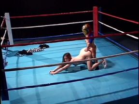 Midget wrestler gets fucked and rode by the brunette babe