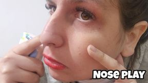 Nose Fetish - Blowing Nose & Piggy Nose Play Close Up