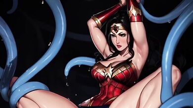 Superhero Cartoon Hentai Wonder Woman Choked By Tentacles