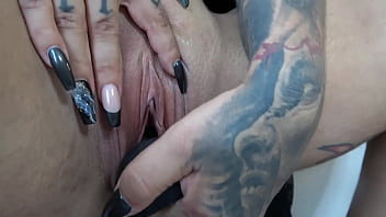 RELOAD HALLOWEEN Goth Slutty Witch Sabien Demonia SPEW on cock and licks it on the floor while getting ROUGHLY ANALLY pounded [DRY]