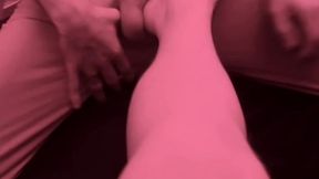 short video of an amateur guy rubbing his foot against his friend s big hard cock