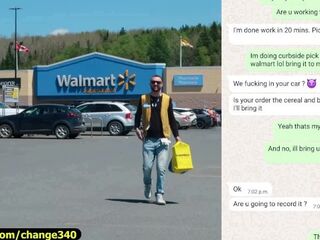 WALMART EMPLOYEE gets picked up AFTER WORK and Nutted in me