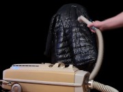 Vacuuming Girlfriend's Black Titanium Down Jacket with Electrolux AP200