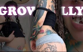 The Giantess Girl Makes Her Stomach Grow so That It's Big for You.