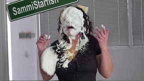 throwing pies at karen s face - humiliated