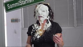 throwing pies at karen s face - humiliated