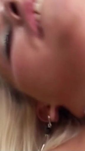 Latino Fucks Outdoors with Condom Blonde Big Tit Shemale