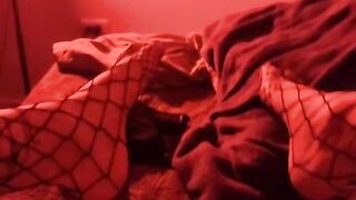 PUMMELING my taut TRANS DONK with my LOVENSE HUSH and flashing PRETTY SOLES AND TOES IN FISHNETS NUTTING