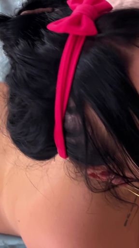 Fucked a Hot Brunette with a Hairy Pussy - POV