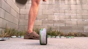Crushing Cans in Crocs