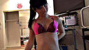 Little Bailey with natural tits and fucked hard pussy