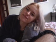 Sneaked into the room, gave a Sweet Blowjob and saddled my Dick - POV MiraDavid