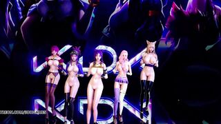 [MMD] BlackPink - PlayingWithFire Kpop Striptease Ahri Akali Kaisa Evelynn Seraphine KDA