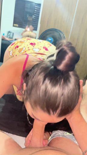 She doesn't joke when it comes to perfect blowjob and hot sitting - The cumshot had to be inside   Clip 1